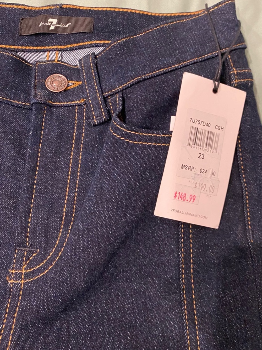 7 For All Mankind Flares Jeans - Picture 8 of 9